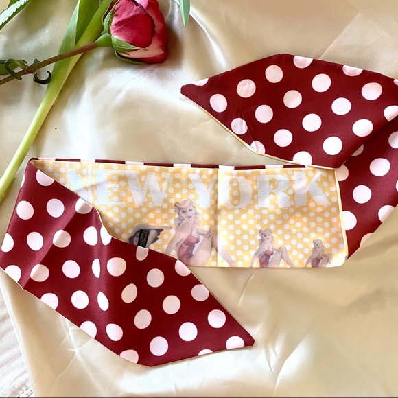 Polka Dots Bakery Narrow Silky Scarf - Picture 4 of 8